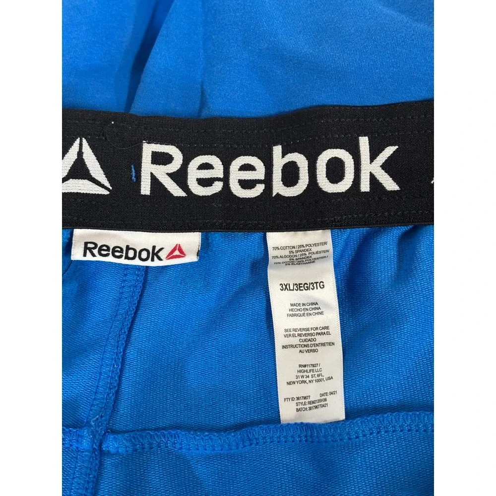 Reebok Mens Blue Athletic Training Shorts Zipper‎ Pockets 3XL REM213SH36